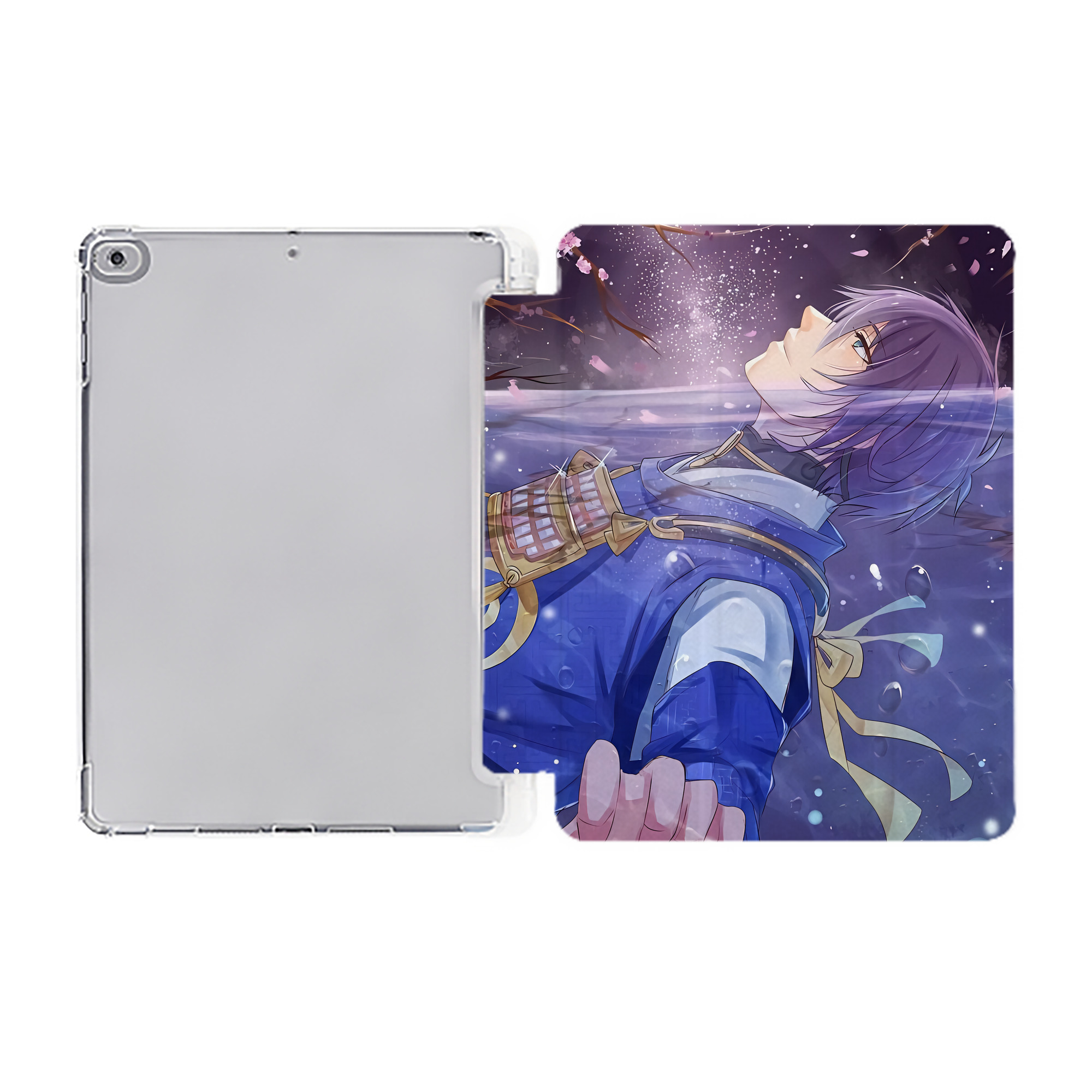 （画像用） 刀剣乱舞 Touken Ranbu IPad ケース ペン収納付き 三つ折りスタンド PUレザー×シリコン 対応機種9.5/10.5/10.9インチ